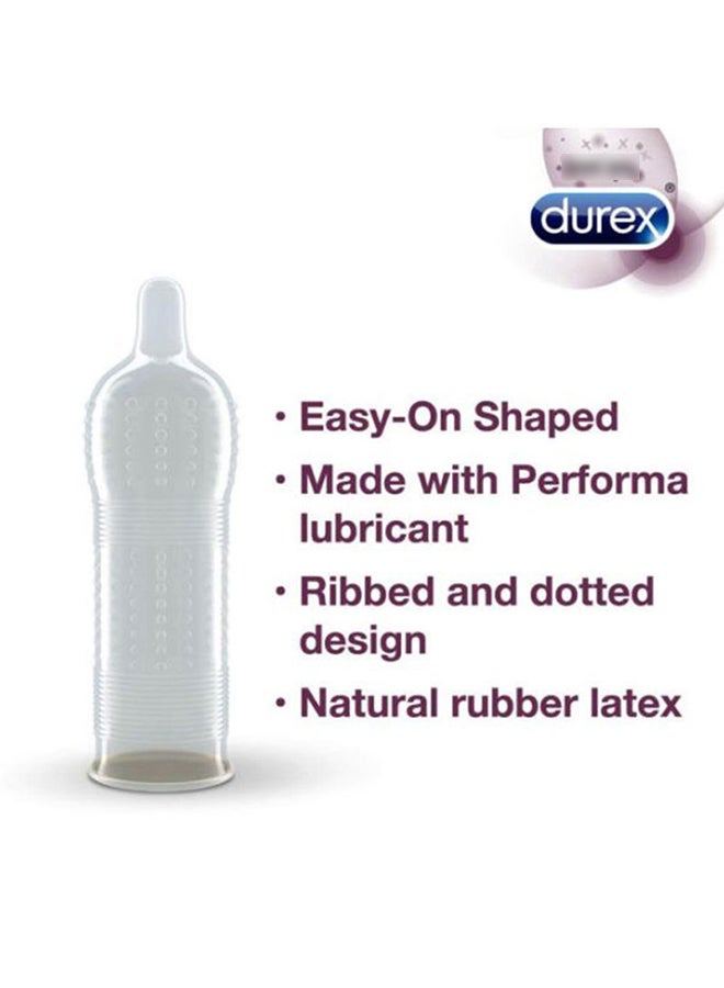 Durex Pack of 2 - Extra Ribbed Condoms  - Image 5