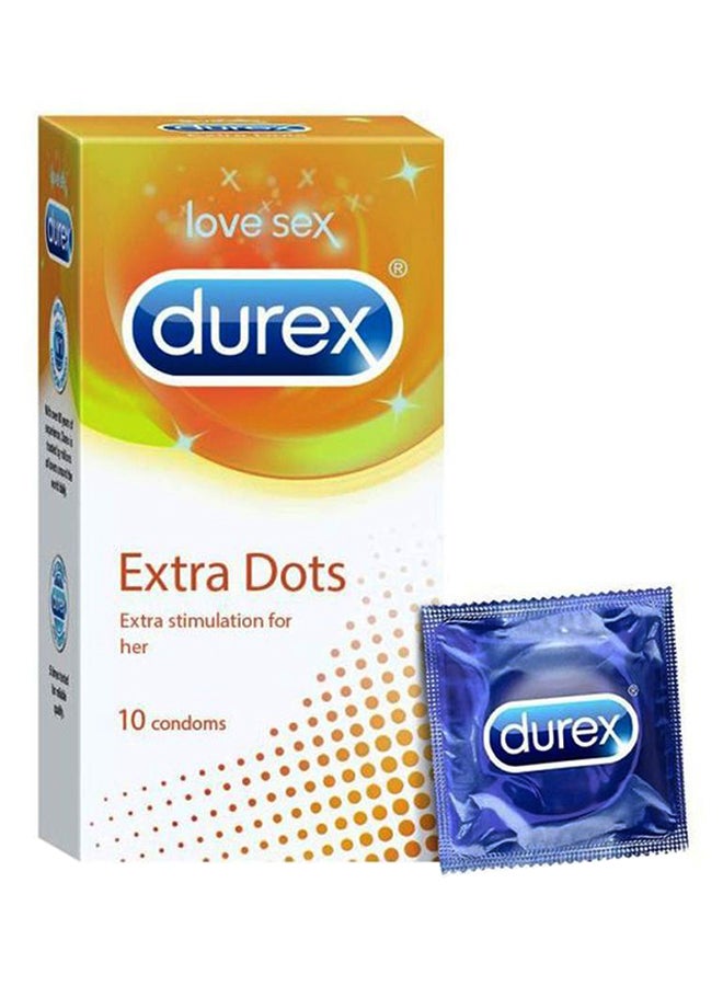 Durex 10 Piece Extra Dots Condoms - Image 2