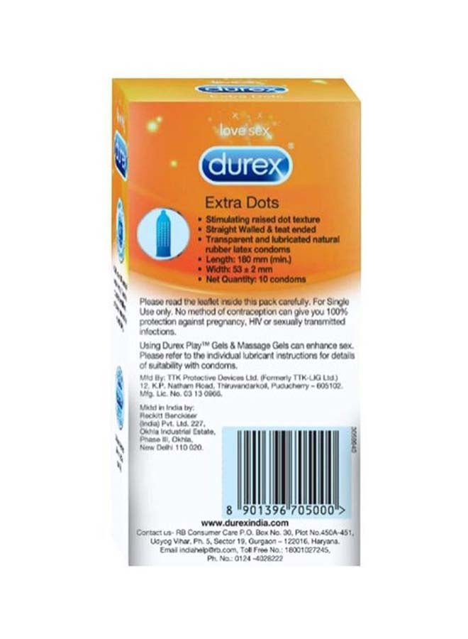 Durex 10 Piece Extra Dots Condoms - Image 3