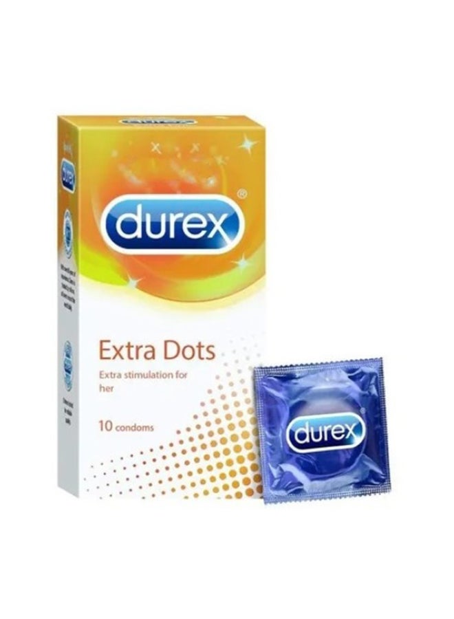 Durex 10 Piece Extra Dots Condoms - Image 1