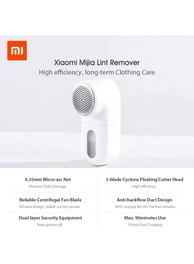 Xiaomi Mijia Lint Remover Fabric Shaver White 145x62x65mm - Image 2