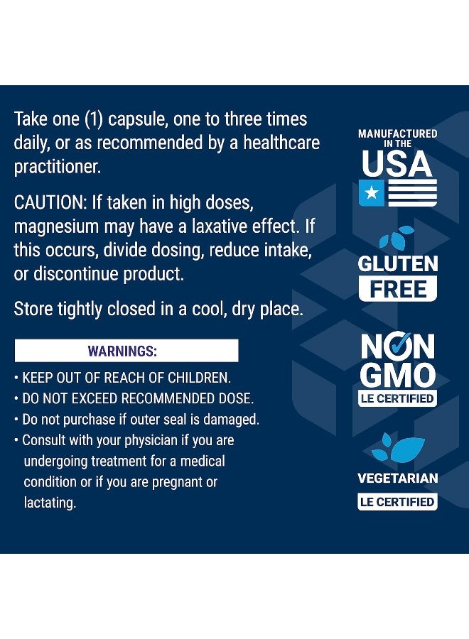 لايف إكستنشن كبسولات ماغنيسيوم - 100 كبسولة نباتية - Image 4
