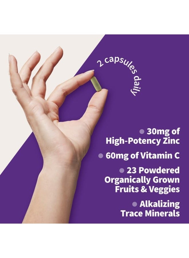 جاردن أوف لايف فيتامين كود زنك خام - 60 كبسولة نباتية - Image 5