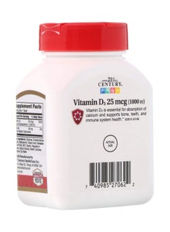 21st CENTURY Vitamin D3 25 Mcg 1000 Iu 110 Tablets  - Image 3