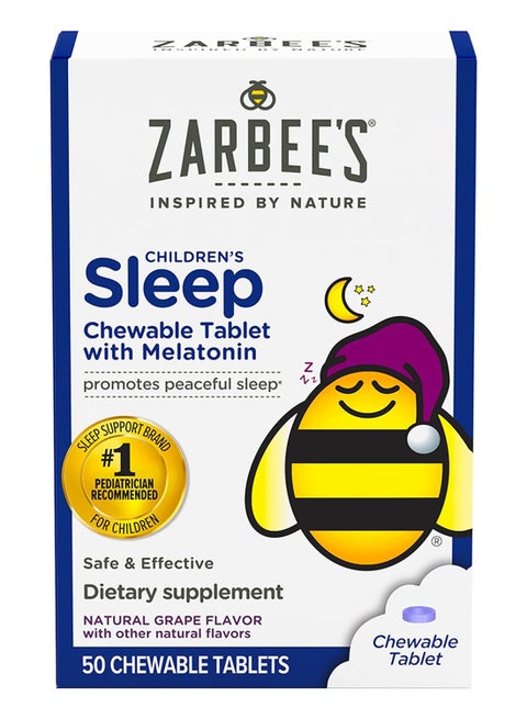 Natural Grape Flavour Melatonin For Sleep - 50 Chewable Tablets