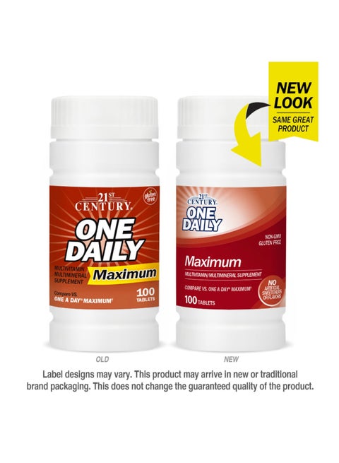 One Daily Multivitamin And Multi-Mineral Maximum Supplement - 100 Tablets