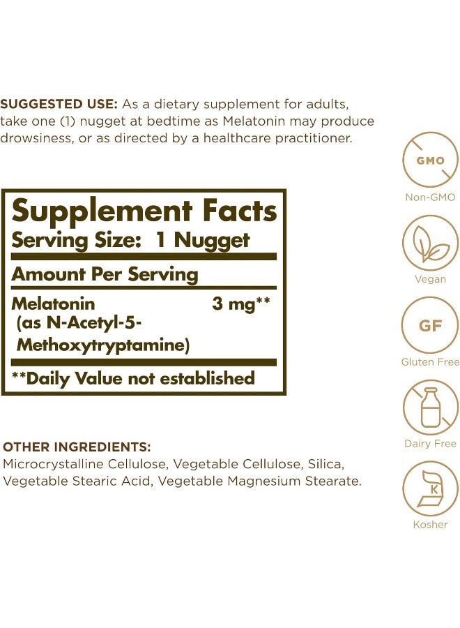 Solgar Melatonin 3 Mg 120 Nuggets - Image 2