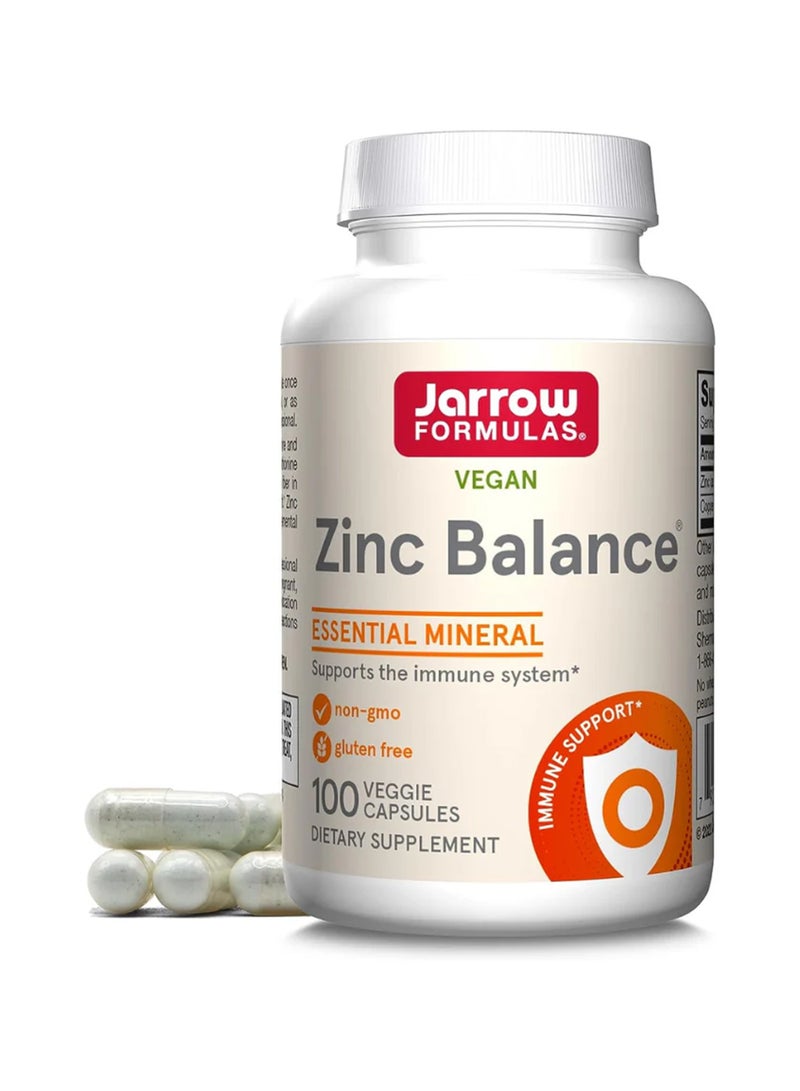 jarrow formulas Zinc Balance Support Immune Supplement - 100 Capsules  - Image 2
