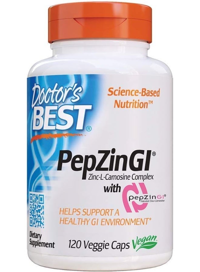 Doctor's BEST Pepzin Gi Zinc L Carnosine Complex 120 Veggie Caps Packaging May Vary - Image 2