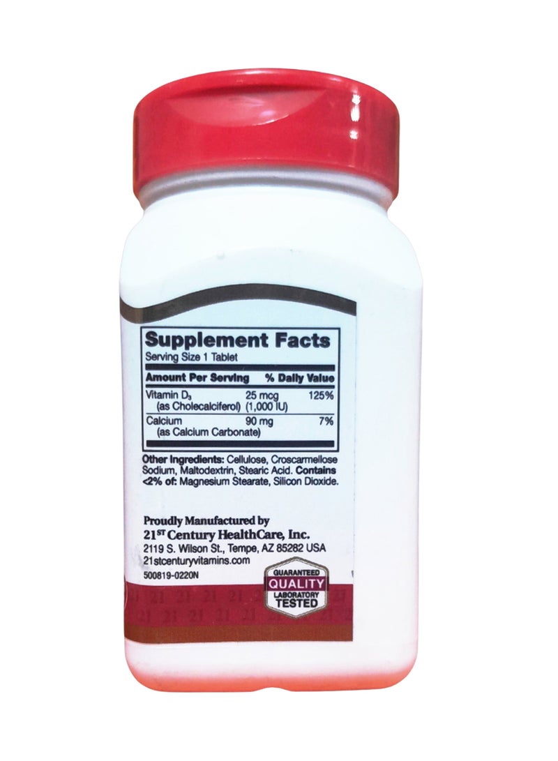Vitamin D3 25 Mcg 1000 Iu 110 Tablets Packaging May Vary