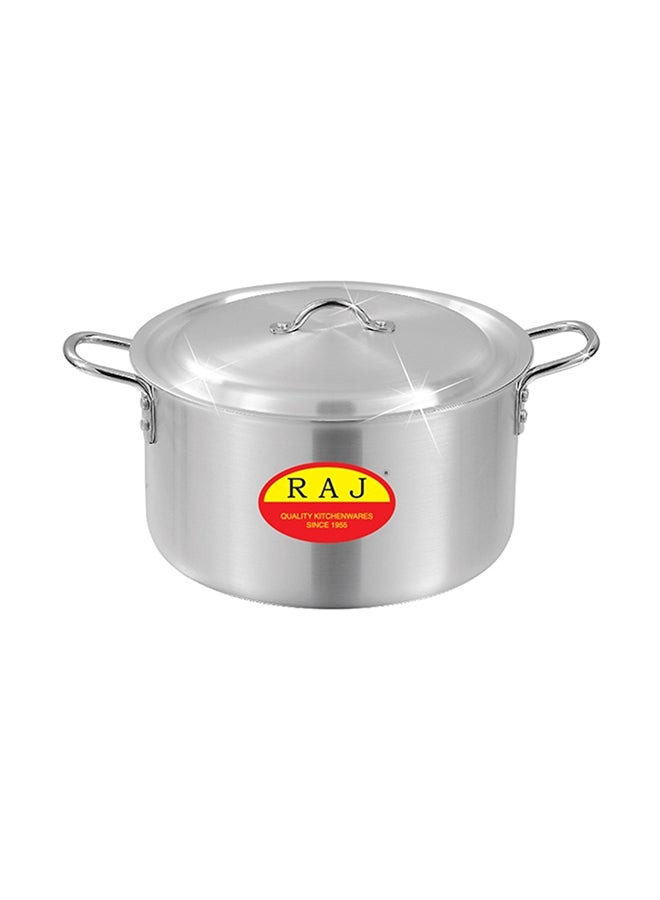 RAJ Aluminium Cooking Pot With Handle Silver 
