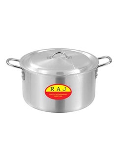 RAJ Aluminium Cooking Pot With Handle Silver 22x40.5cm 