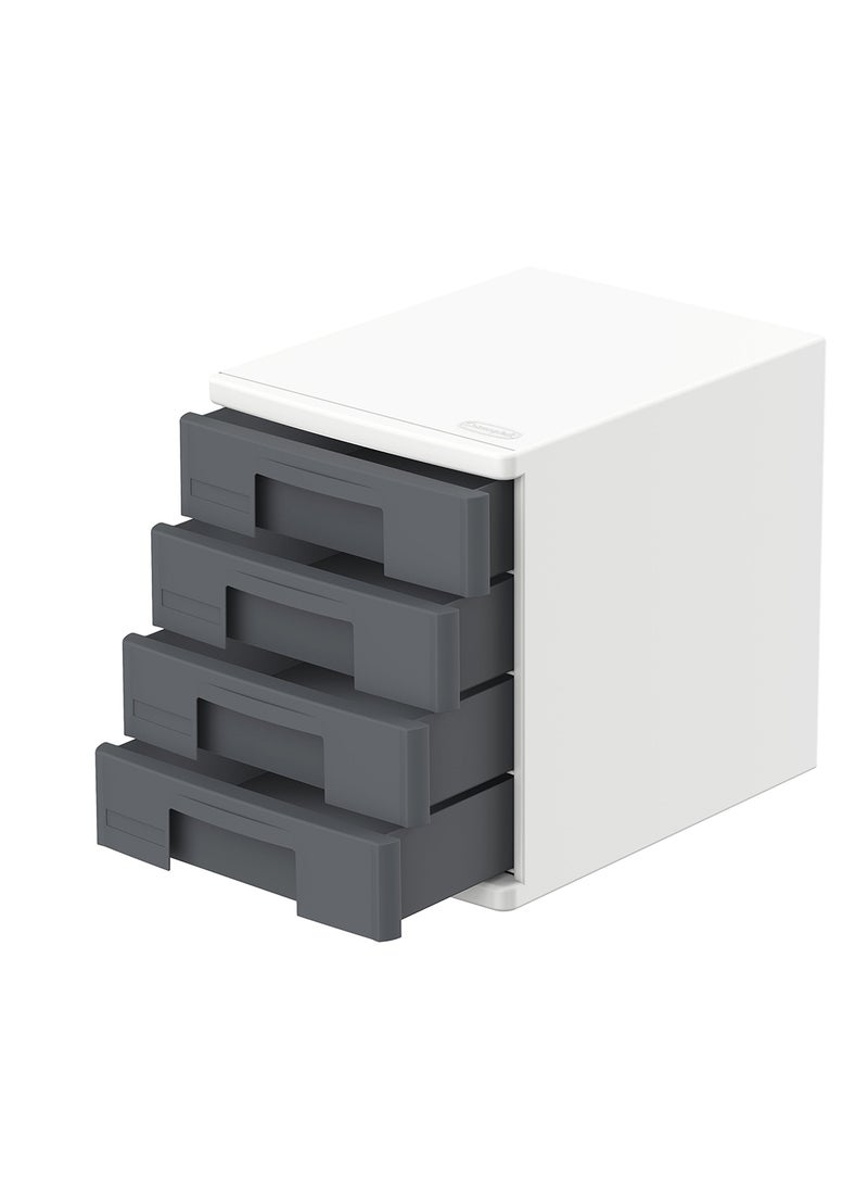 4-Tiers File Cabinet A4 Drawers ‎34 x 26.5 x 32 cm  Plastic Grey - pnsku/N33805693A/45/_/1733386116/cb9fe61e-feaa-4409-9b48-63956ec553e6