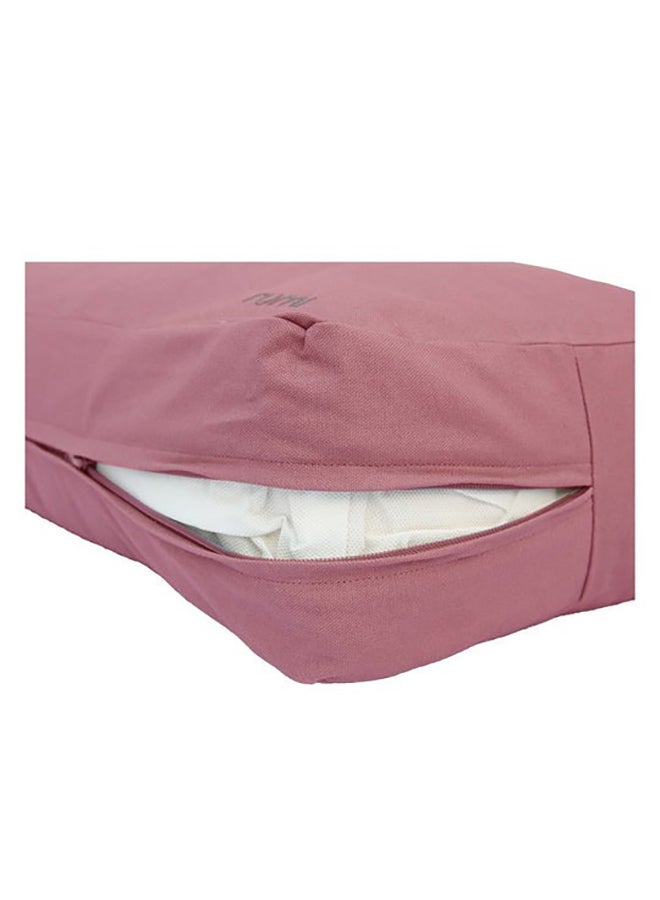 Rumi Earth Yoga Bolster Pillow - Rectangular - Dusty Rose 28 x 11.75 x 5 - Soft Meditation Pillow,Cotton Bolster, Removable Cover, Easy to Clean, Yoga Props