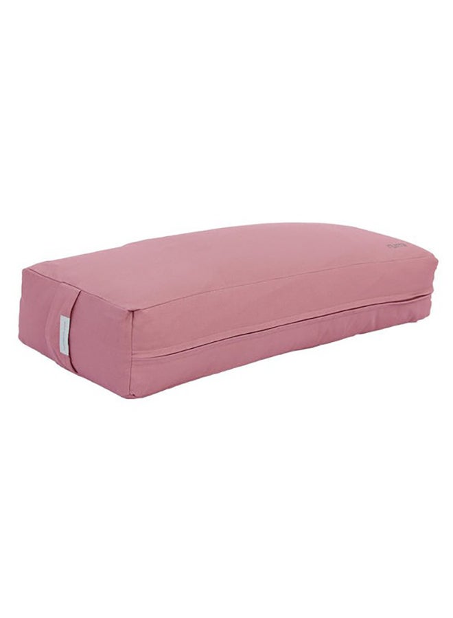 Rumi Earth Yoga Bolster Pillow - Rectangular - Dusty Rose 28 x 11.75 x 5 - Soft Meditation Pillow,Cotton Bolster, Removable Cover, Easy to Clean, Yoga Props