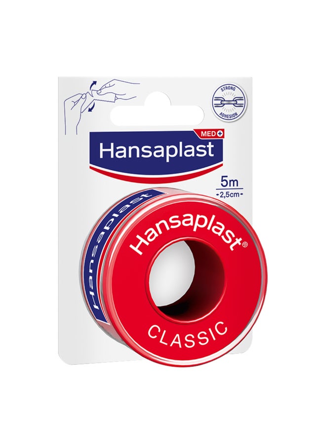 Hansaplast Fixation Tape Classic Strong Adhesion Hand-Tearable Fixation For Wound Dressings 5mx2.5Cm  - Image 1