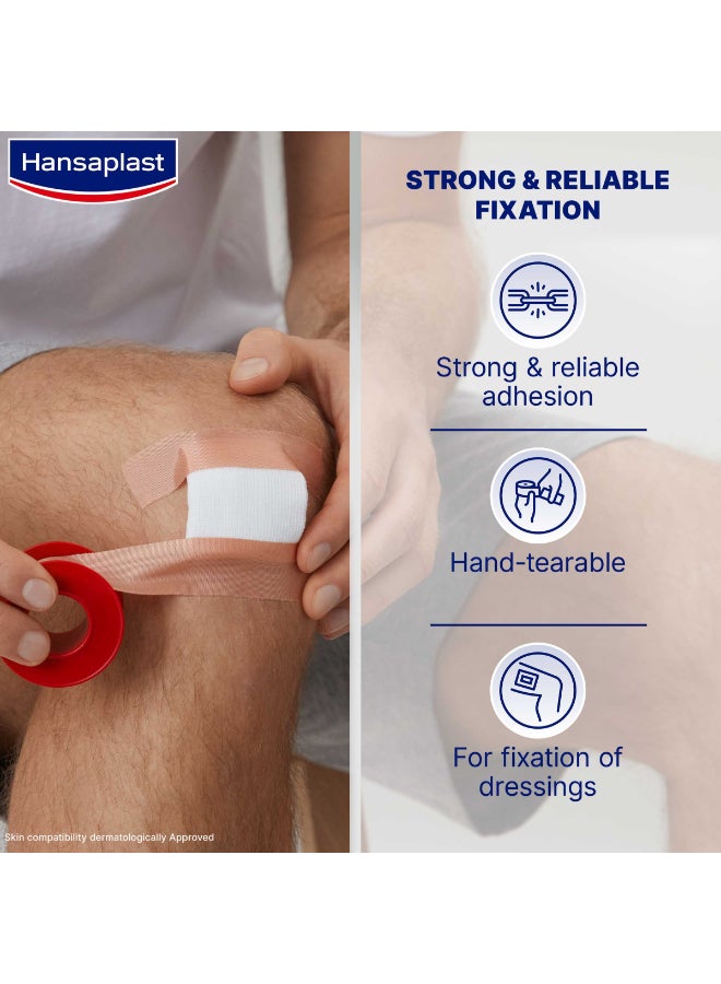 Hansaplast Fixation Tape Classic Strong Adhesion Hand-Tearable Fixation For Wound Dressings 5mx2.5Cm  - Image 4