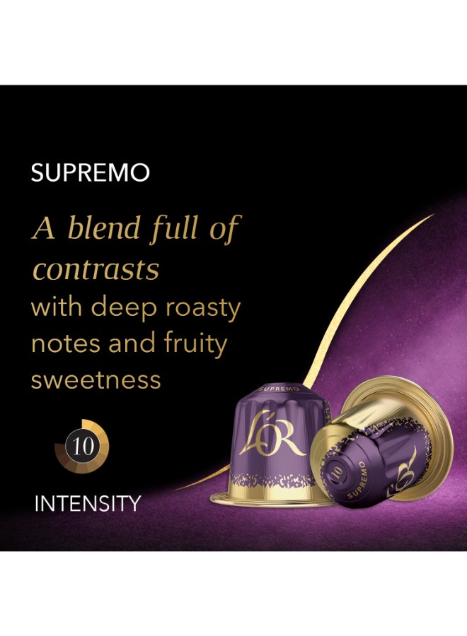 L'or Espresso Supremo Intensity 10 Coffee Capsule Drinks Pack of 10  - Image 3