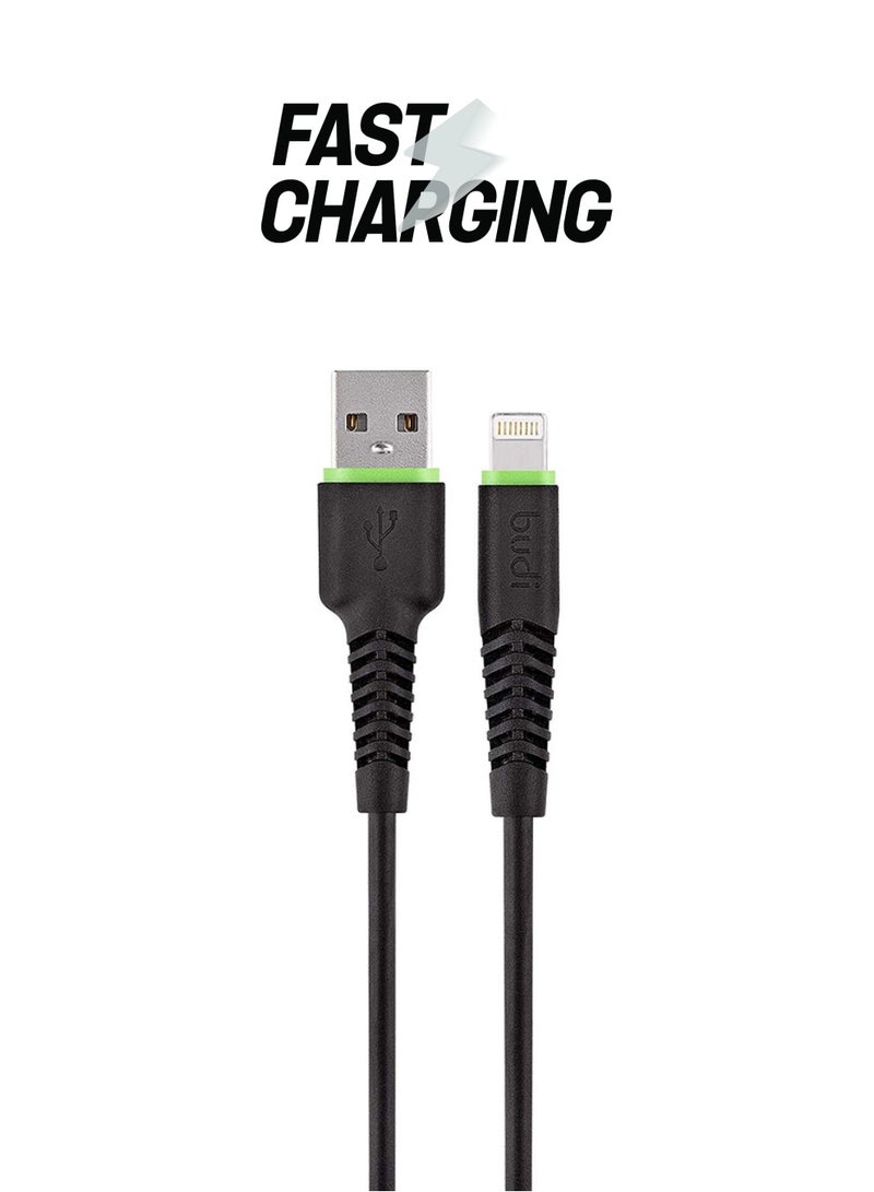budi Lightening Charging Cable Black - Image 1