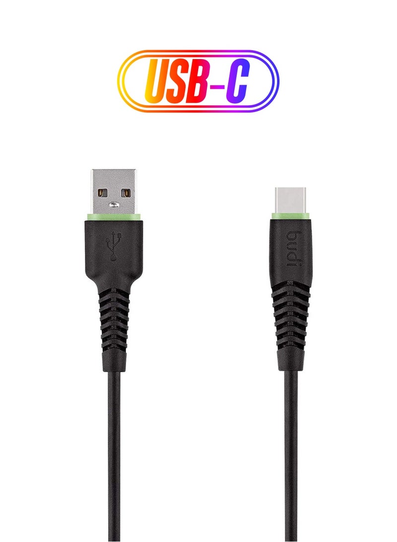 بودي كابل للشحن ونقل البيانات من منفذ 2.0 USB-A إلى USB- C أسود - Image 1
