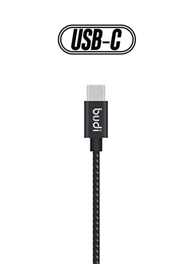 بودي كابل للشحن ونقل البيانات من منفذ 2.0 USB-A إلى USB- C أسود - Image 1