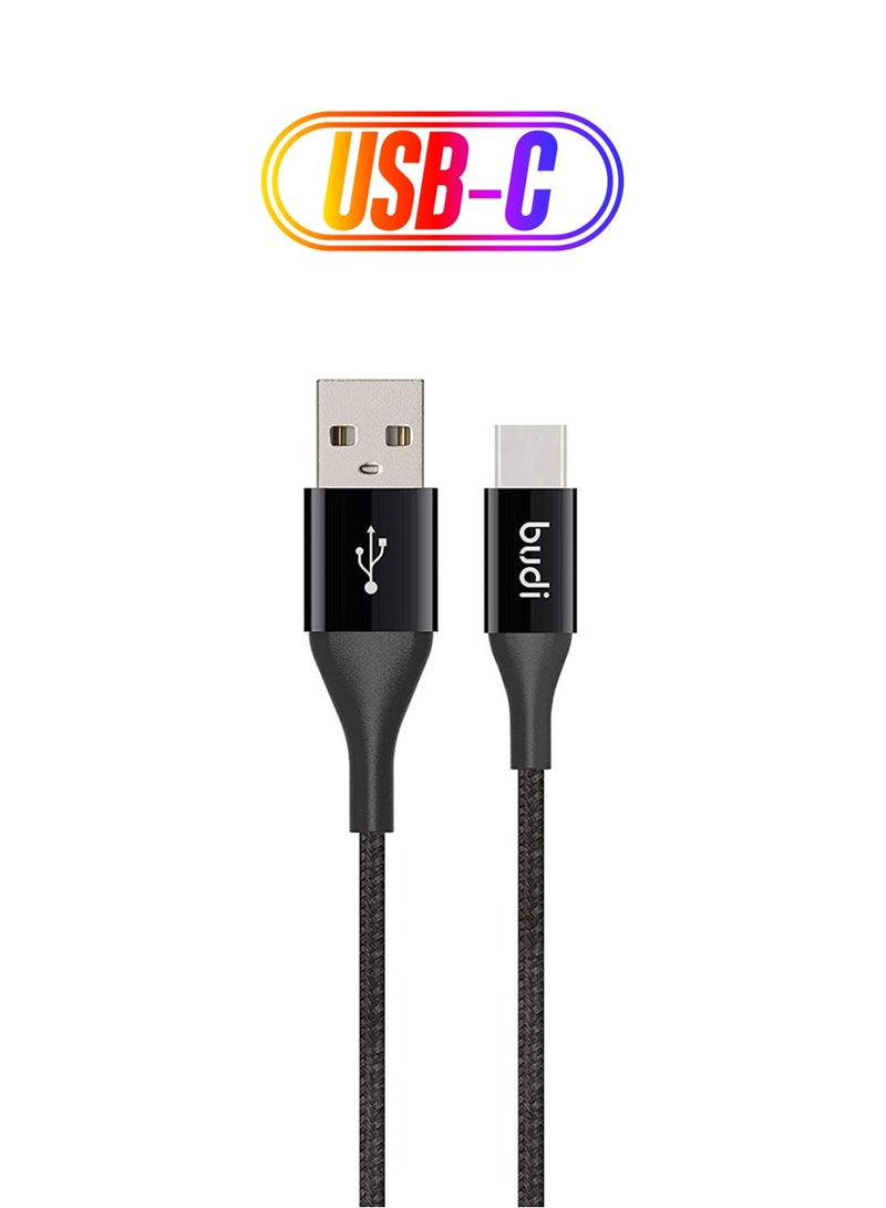 بودي كابل للشحن ونقل البيانات من منفذ 2.0 USB-A إلى USB- C أسود - Image 1