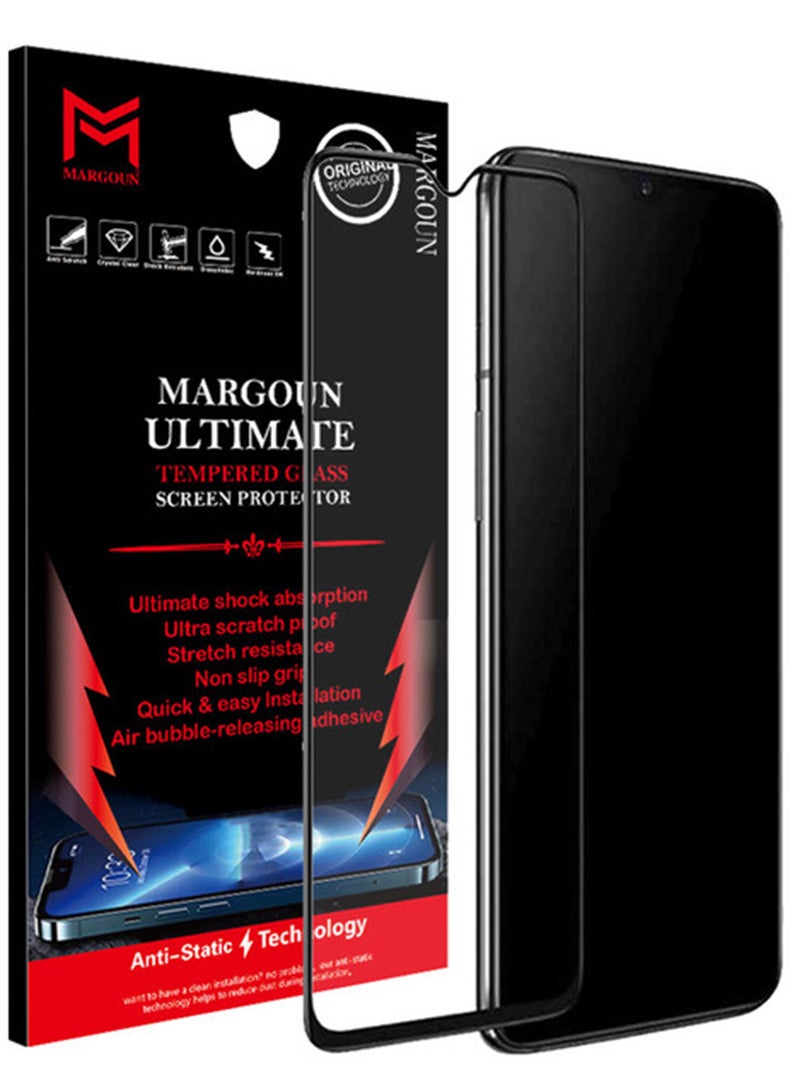 مارجون لاصقة حماية بديلة للشاشة من الزجاج بحافة ثلاثية الأبعاد لهاتف ون بلس 7T أسود / شفاف - Image 1