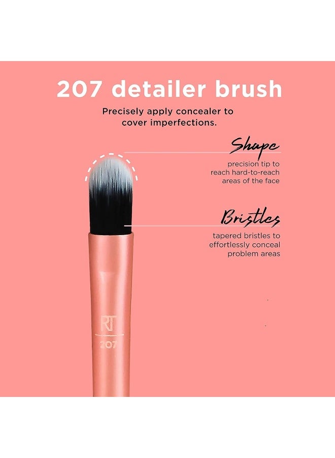 REAL TECHNIQUES - 4-Piece Cruelty Free Flawless Base Brush Set Rose Gold/Black - Image 1