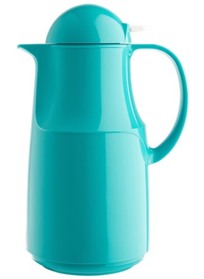 ترمس يعمل بزر ضغط من البلاستيك لون أزرق 1لترات