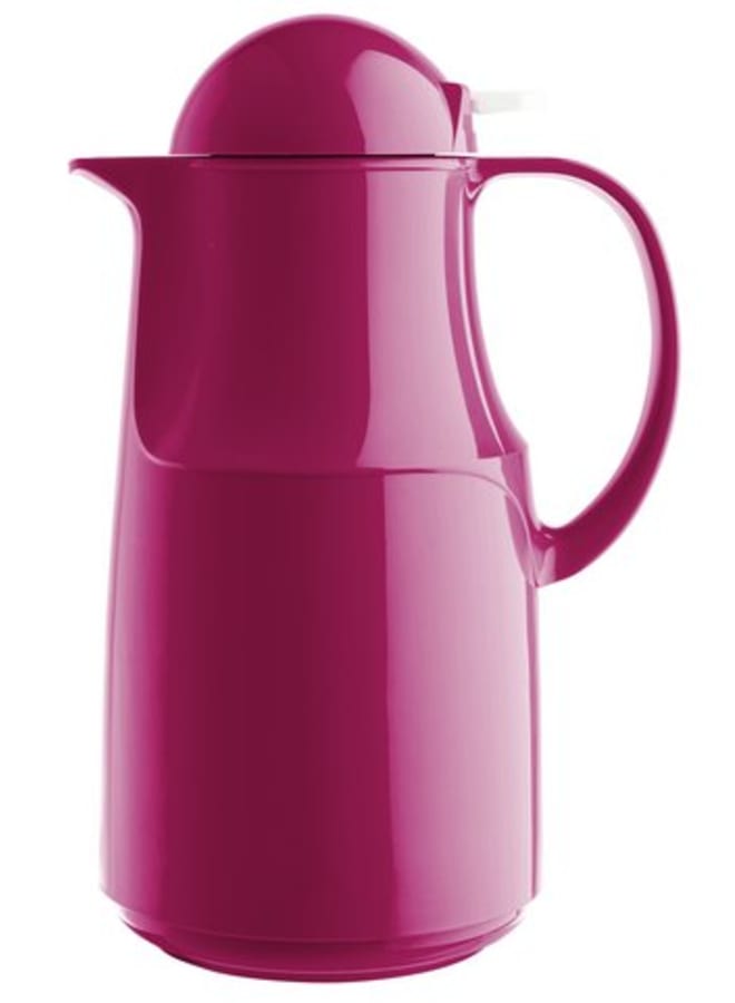 ترمس يعمل بزر ضغط من البلاستيك وردي 1لترات