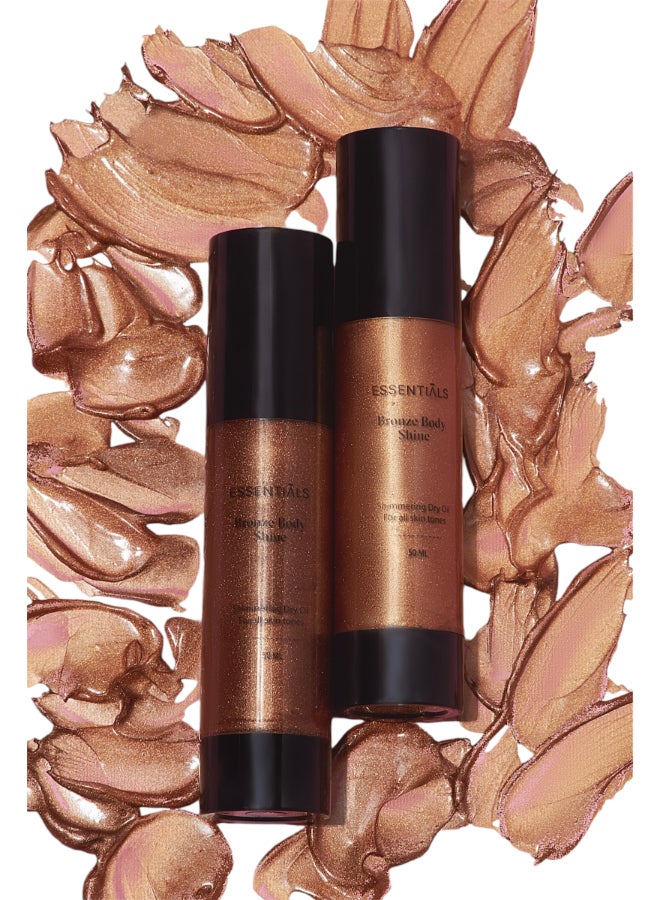 ESSENTIALS Bronze Body Shine Honey Bronze Shade 2 50ml - Image 3