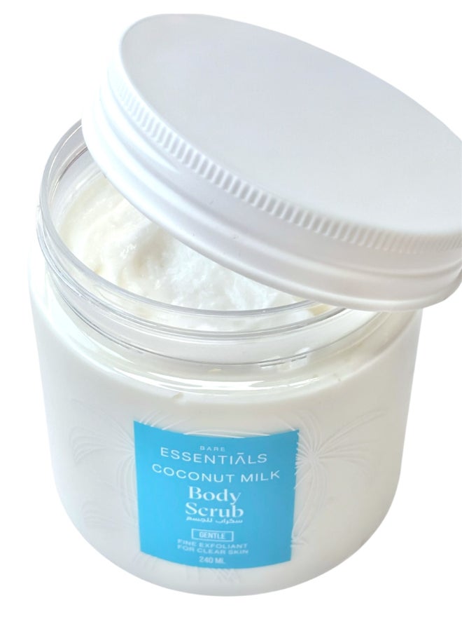 ESSENTIALS Coconut Milk Face and Body Scrub 240ml - Image 2