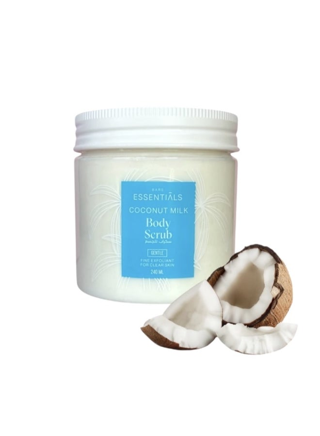 ESSENTIALS Coconut Milk Face and Body Scrub 240ml - Image 4