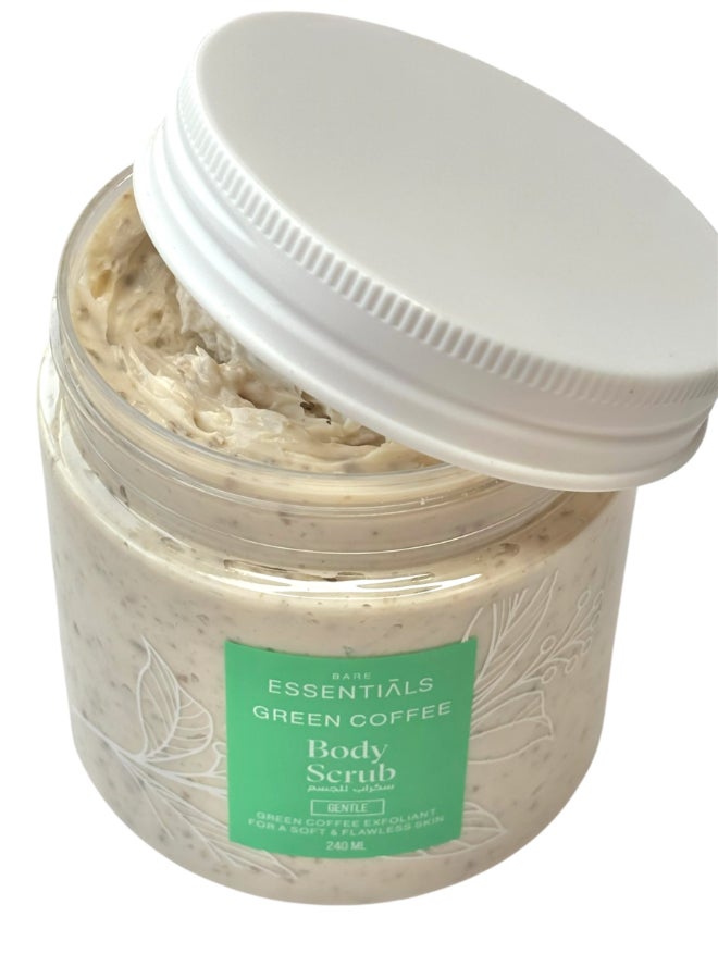 ESSENTIALS Green Coffee Face and Body Scrub 240ml - Image 2