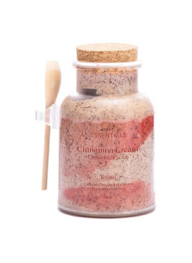 ESSENTIALS Cinnamon Cream Body Scrub 240ml - Image 1