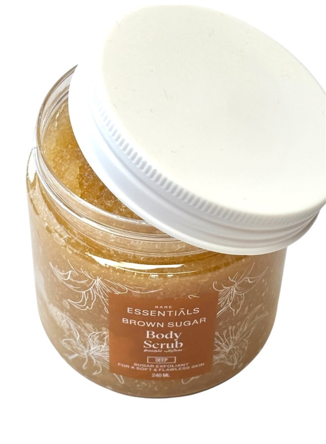 ESSENTIALS Brown Sugar Body Scrub and Polish 240ml - Image 2