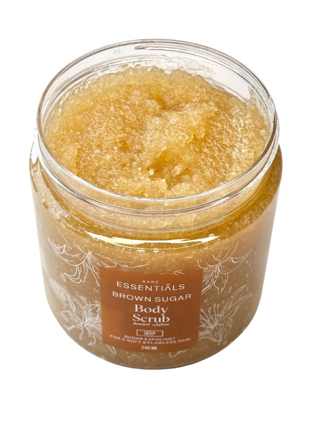 ESSENTIALS Brown Sugar Body Scrub and Polish 240ml - Image 3