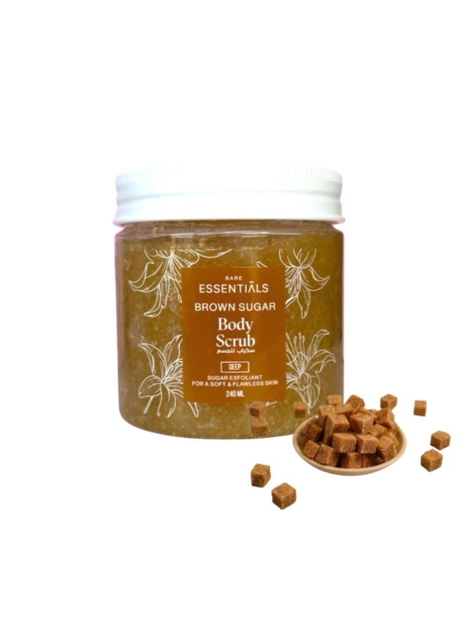 ESSENTIALS Brown Sugar Body Scrub and Polish 240ml - Image 4