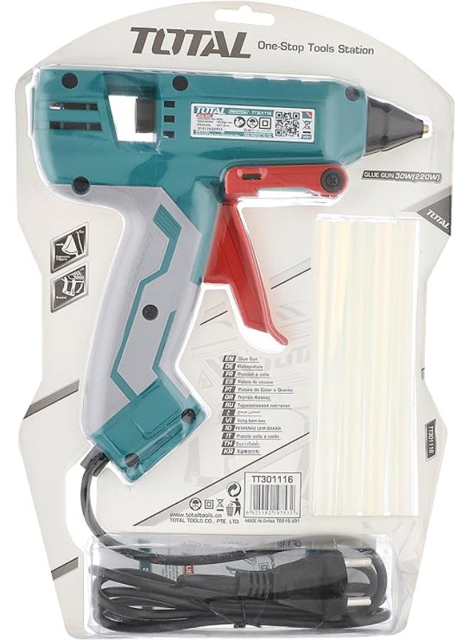TOTAL Glue Gun 220 Watt Blue/Red/White 11.2mm - Image 4