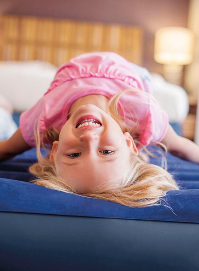 INTEX Dura-Beam Standard Fiber Technology Classic Downy Airbed PVC Blue/Black 152x203x25cm - Image 2