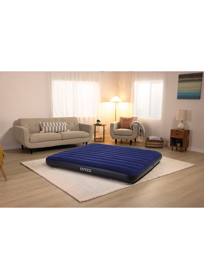 اينتكس - فراش هوائي داوني كلاسيك مقاس مفرد من سلسلة دورا بيم أسود/أزرق 99cm x 1.91m x 25cm - Image 1