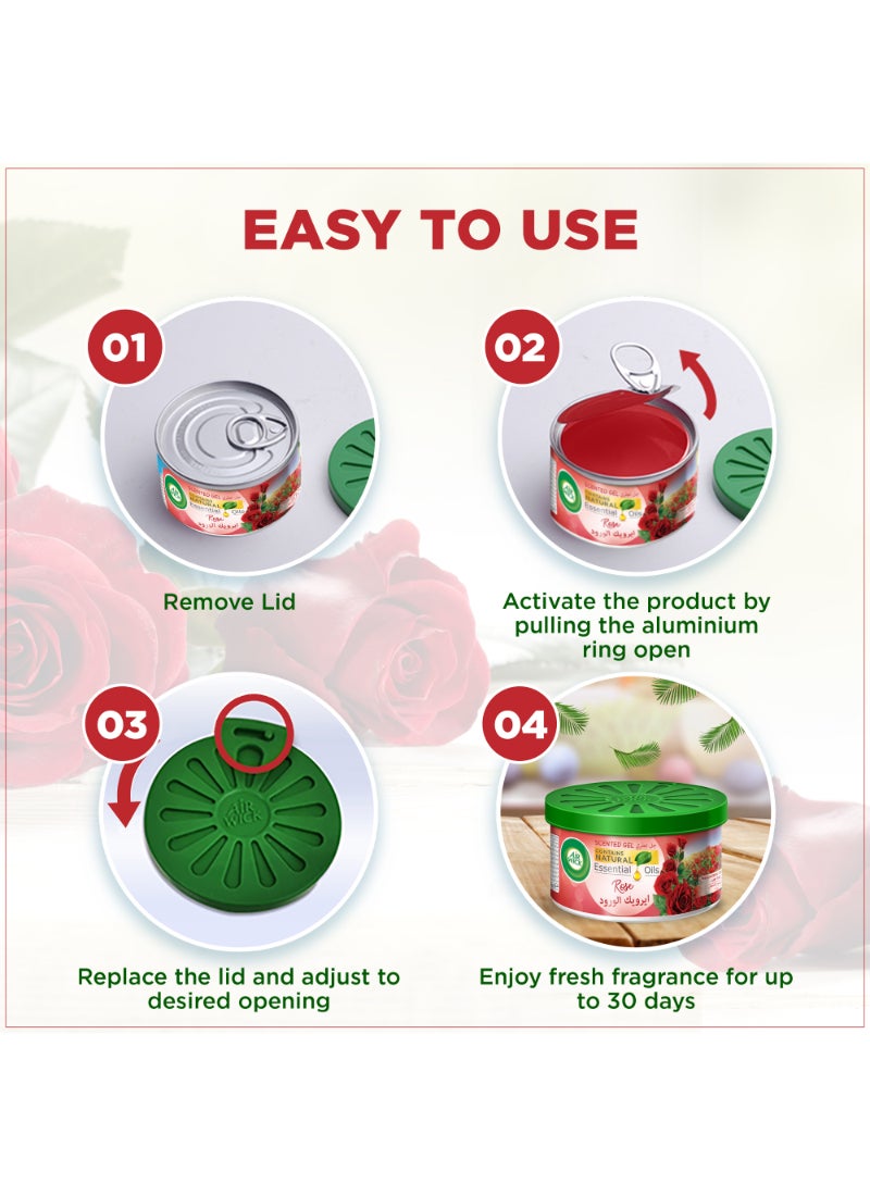 Air Wick Air Freshener Scented Gel Can, Rose 70grams  - Image 5