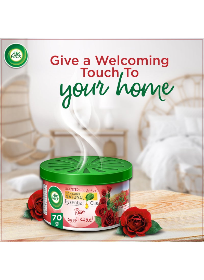 Air Wick Air Freshener Scented Gel Can, Rose 70grams  - Image 2