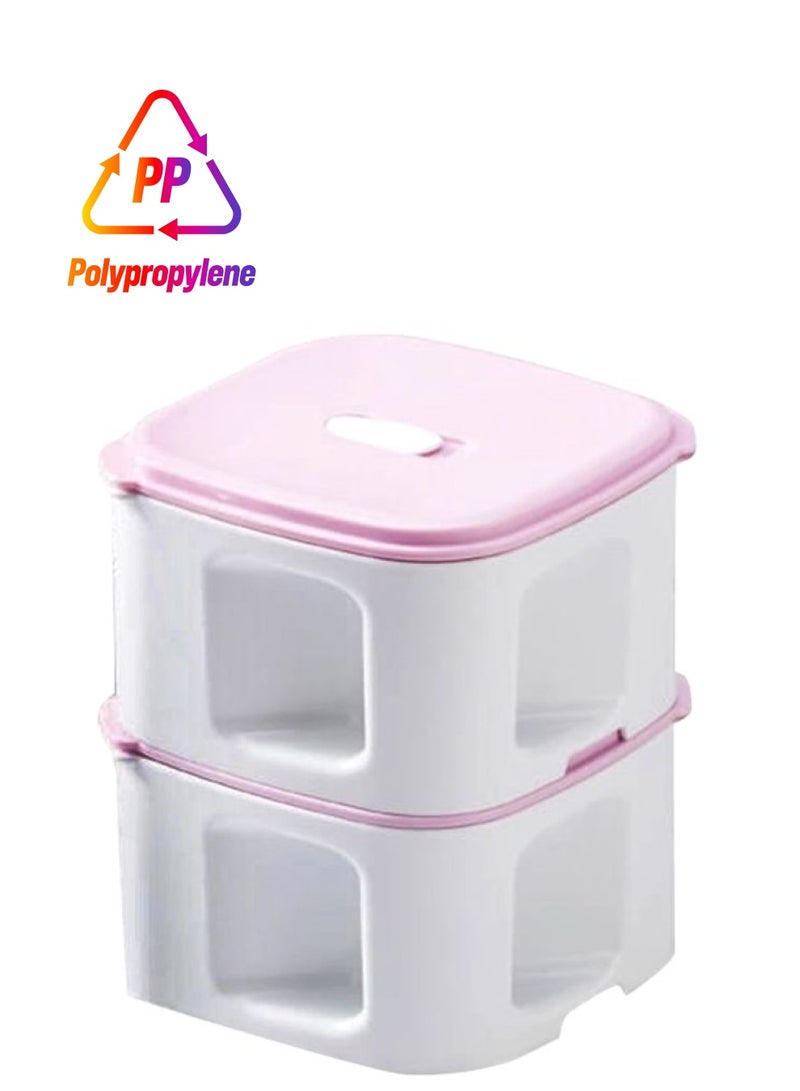 Xiaomi Mijia Kalar Lunch Box Pink/Grey 15x13x13cm  - Image 1