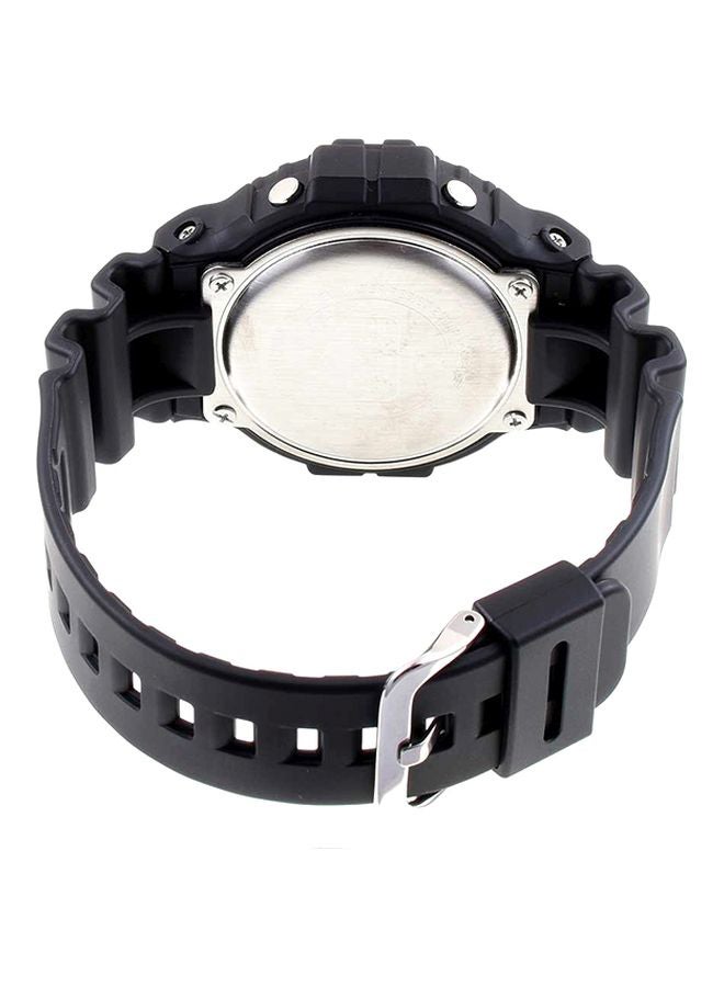 جي شوك ساعة يد رقمية دائرية الشكل بسوار من الراتنج مقاس 51 مم - لون أسود - طراز DW-5900BB-1DR للرجال - Image 2