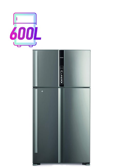 820L Gross Capacity Top Mount Double Door Premium Refrigerator with Inverter Compressor, Dual Fan Cooling-LED Control Panel-Twist Ice Tray RV820PUK1KBSL Silver
