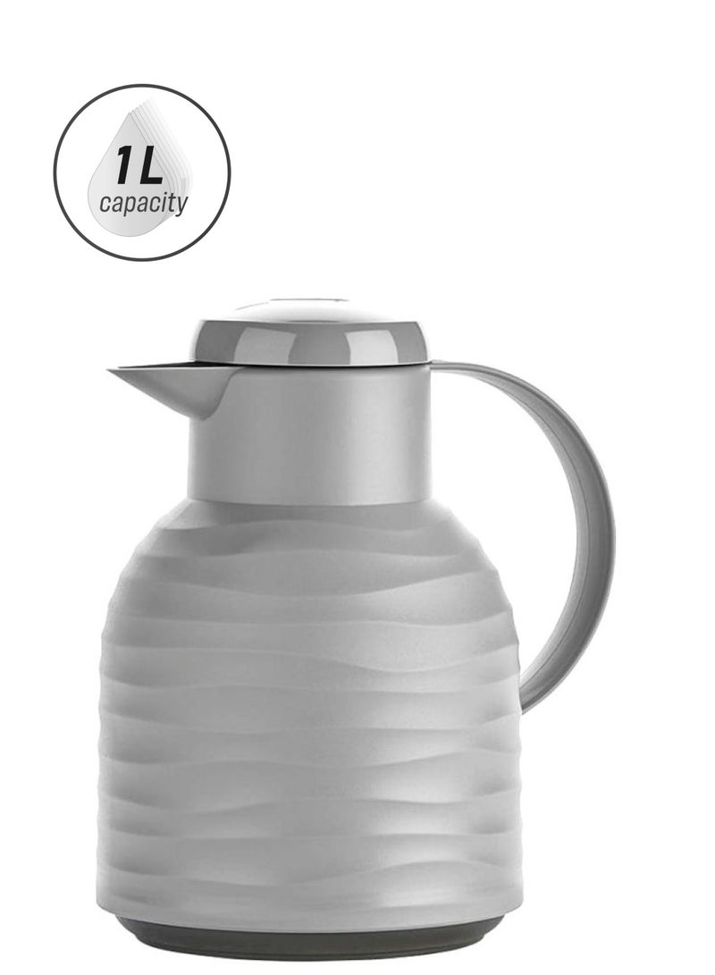 emsa - Samba Wave Vacuum Flask Stone Grey 1Liters - Image 1