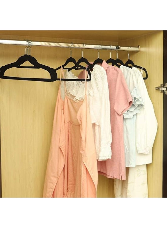 ZL 10-Piece Anti Slip Velvet Cloth Hanger Set Black 41.5cm - Image 2