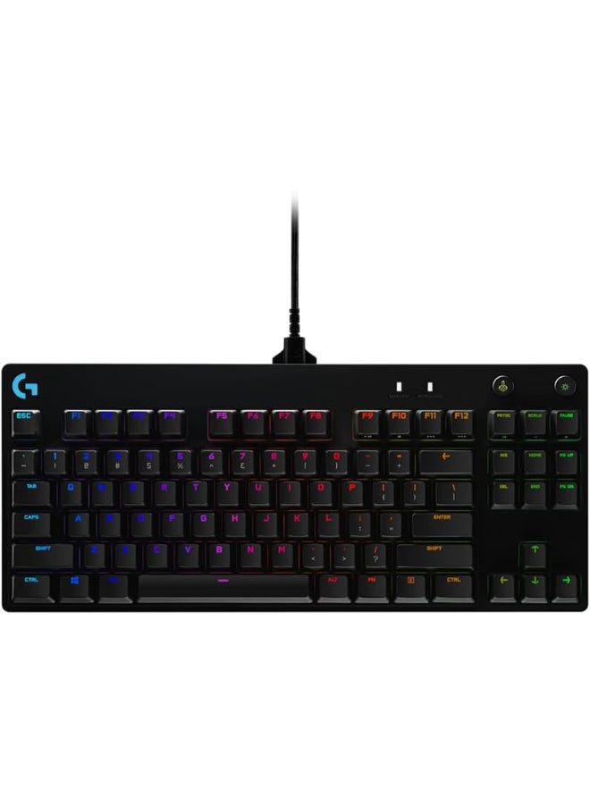 Logitech G PRO Mechanical Gaming Keyboard, Ultra Portable Tenkeyless Design, Detachable Micro USB Cable, 16.8 Million Color LIGHTSYNC RGB backlit keys - Black - Image 1