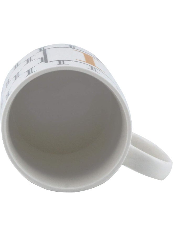 Shallow Letter Printed Porcelain Tea And Coffee Mug Multicolour  - Image 5